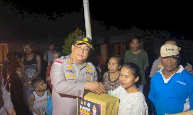 Respon-Cepat-Bencana-Gempa,-Polres-Ende-Distribusikan-100-Paket-Bansos-Kapolda-NTT-di-Kecamatan-Nangapanda