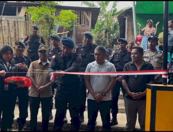Harapan Puluhan Tahun Terjawab, Brimob Polda NTT Resmikan Jembatan “Teratai” di Alor