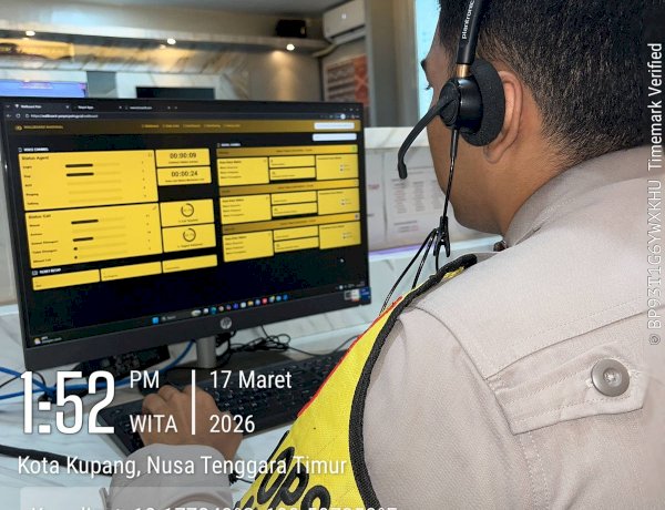 Di Balik Hangatnya Lebaran, Operator 110 Polda NTT Tetap Setia Jaga Keamanan