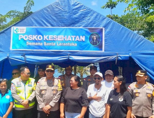 Kapolda NTT Tinjau Posko Kesehatan Semana Santa di Larantuka, Pastikan Pelayanan untuk Peziarah Optimal