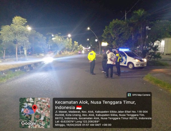 Respons Cepat Layanan 110, Polres Sikka Tertibkan Balap Liar di Jalan Eltari