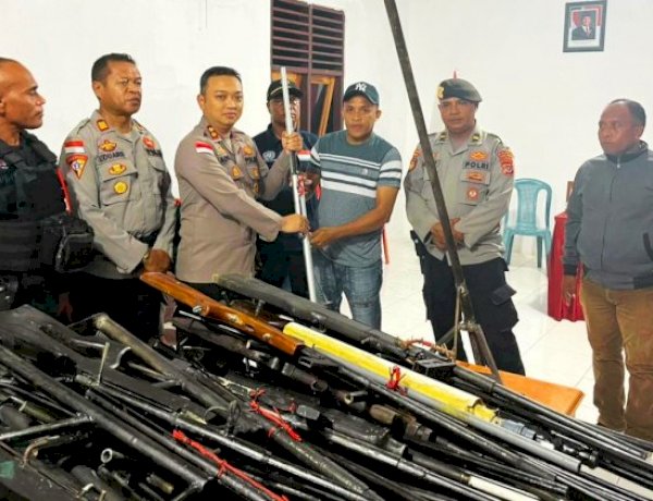Polres Flores Timur Kedepankan Langkah Humanis dalam Pemulihan Pasca Konflik Adonara, Senpira dan Sajam Berhasil Diamankan