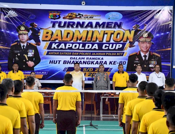 Sambut HUT ke-80 Bhayangkara, Polda NTT Gelar Turnamen Badminton Kapolda NTT Cup 2026 Antar Satker dan Polres Jajaran