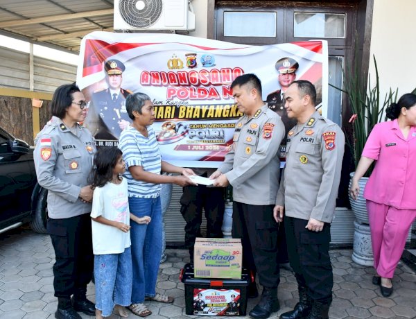 Sambut HUT ke-80 Bhayangkara, Polda NTT Gelar Anjangsana dan Berikan Dukungan kepada Personel yang Sakit