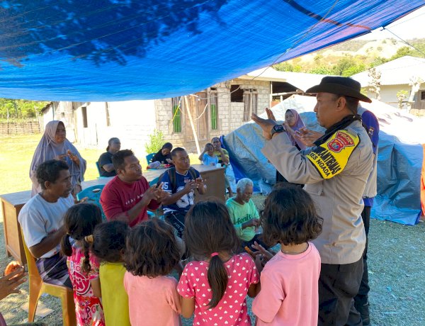 Polres Ngada Gelar Trauma Healing dan Terapi USEFT bagi Warga Terdampak Gempa di Riung