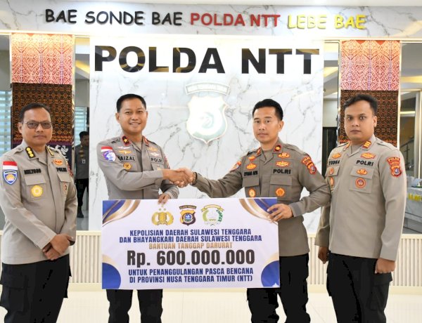 Polda Sultra dan Bhayangkari Kirim Bantuan Rp600 Juta untuk Korban Gempa Flores