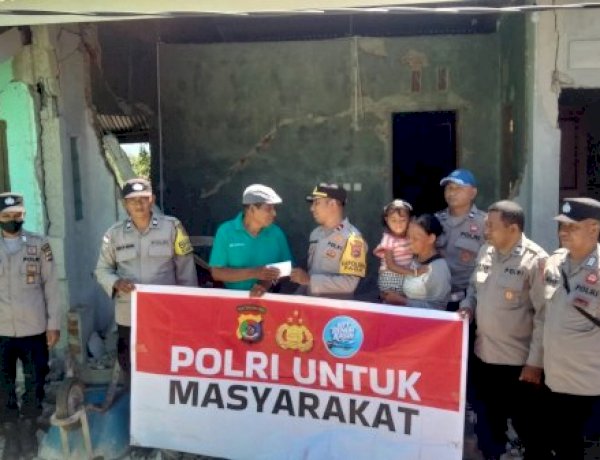 Aksi Nyata Polsek Paga Sikka: Ringankan Beban Korban Gempa Flores Lewat Bantuan dan Tenaga