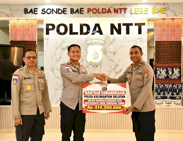 Solidaritas Lintas Provinsi, Polda Kalsel Salurkan Bantuan Kemanusiaan untuk Masyarakat NTT