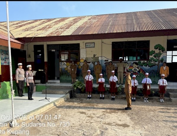 Police Goes to School, Ditlantas Polda NTT Edukasi Siswa SD GMIT Namosain tentang Keselamatan Berlalu Lintas