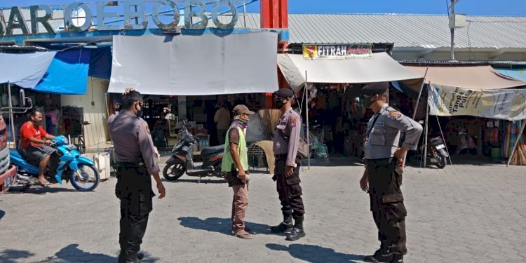 Satsabhara Polres Kupang Kota Patroli Pencegahan Corona dan Sosialisasi New Normal