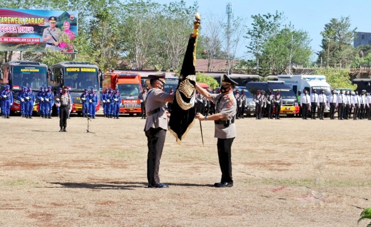 Polda NTT Gelar Upacara Farewell Parade dalam rangka Serah Terima Pataka Polda NTT Satya Turangga Wira Sakti