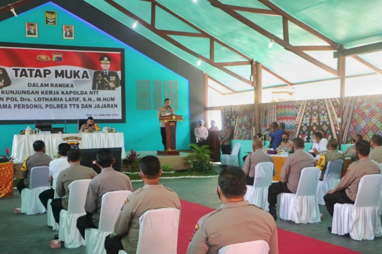 Tatap Muka Bersama Personel Polres TTS, Kapolda NTT Tidak Tolerir Anggota Polri Pelaku KDRT