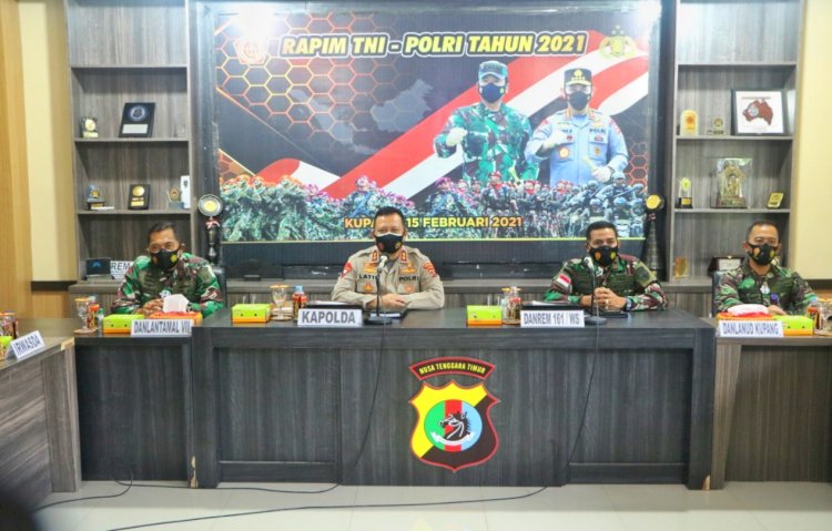 Kapolda NTT Ikuti Rapim TNI POLRI Tahun 2021 Secara Virtual