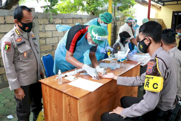 Program 100 Hari Kapolri, Biddokkes Polda NTT Gelar Rapid Test Massal