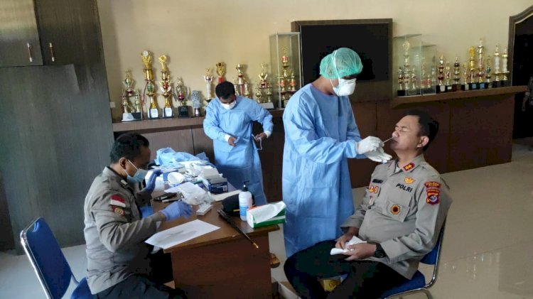 Sebelum Bertugas, 130 Personil Polres Alor-Polda NTT Lakukan Rapid Test Antigen