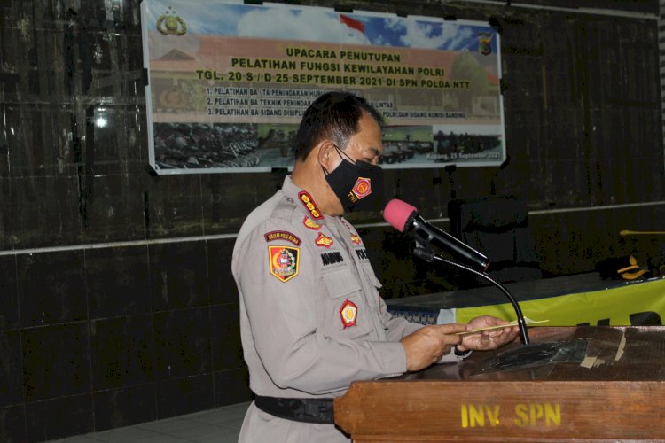 Tutup Tiga Pelatihan Kewilayahan Polri, Ka SPN Polda NTT : Berikan Pelayanan yang baik Terhadap Masyarakat Dengan Profesionalisme