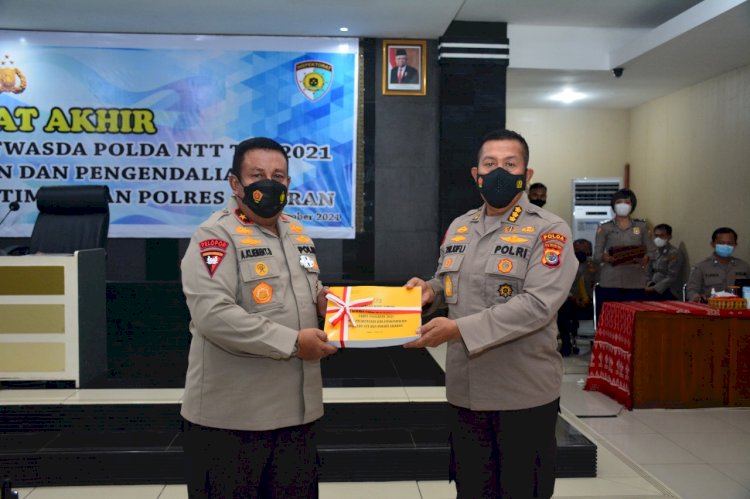 Tutup Rangkaian Kegiatan Audit Kinerja, Wakapolda NTT Pimpin Taklimat Akhir Audit Kinerja Itwasda Polda NTT Tahap II Tahun Anggaran 2021