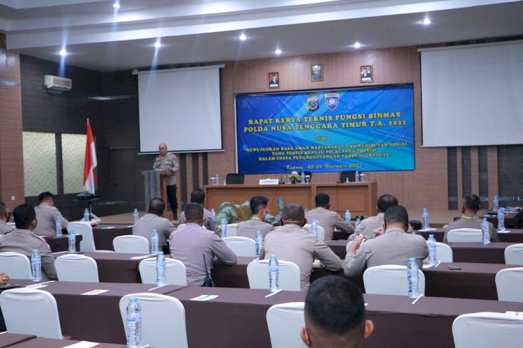 Buka Rakernis Fungsi Binmas, Dirbinmas Polda NTT Ingatkan Para Kasatbinmas Agar Menjaga Kepercayaan yang Telah Diberikan Polri dan Pemerintah