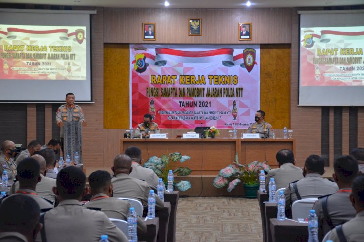 Buka Rakernis Fungsi Samapta dan Pamobvit, Kapolda NTT : Kita diminta Presiden untuk Bantu Mengawal Investasi dan Penanganan Covid-19 di Indonesia