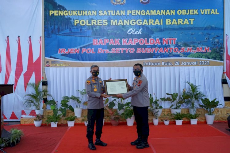 Kapolda NTT Resmi Kukuhkan Pembentukan Satuan Pamobvit Polres Manggarai Barat