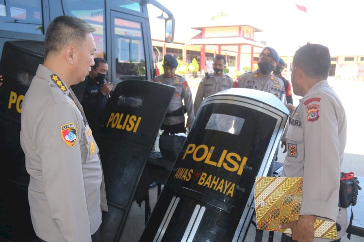 Dalam Rangka Kesiapan Pengamanan Pemilu 2024, Puslitbang Polri Lakukan Evaluasi Peralatan PHH di Satuan Brimob Polda NTT