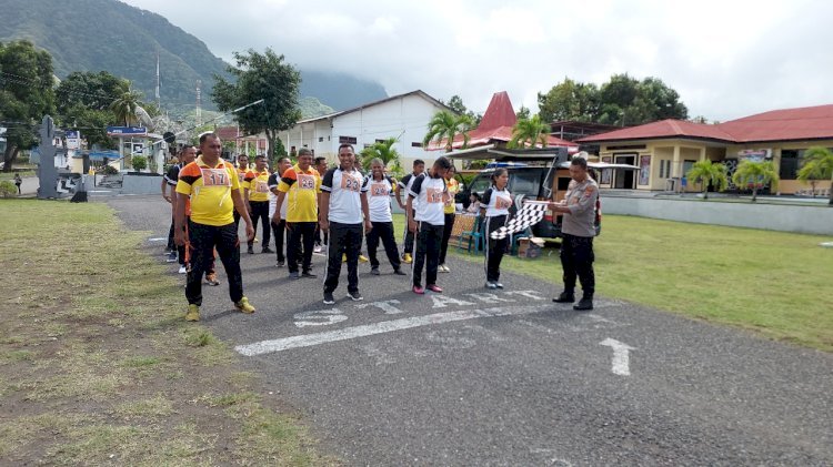 Polres Ende Laksanakan Tes Kesamaptaan Jasmani Berkala dan Beladiri Polri Semester II T.A. 2022