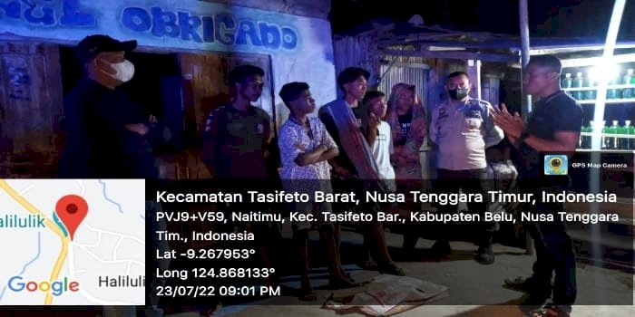 Cegah Tawuran dan Balap Liar, Polsek Tasifeto Barat Gandeng Samapta Gelar Patroli Malam