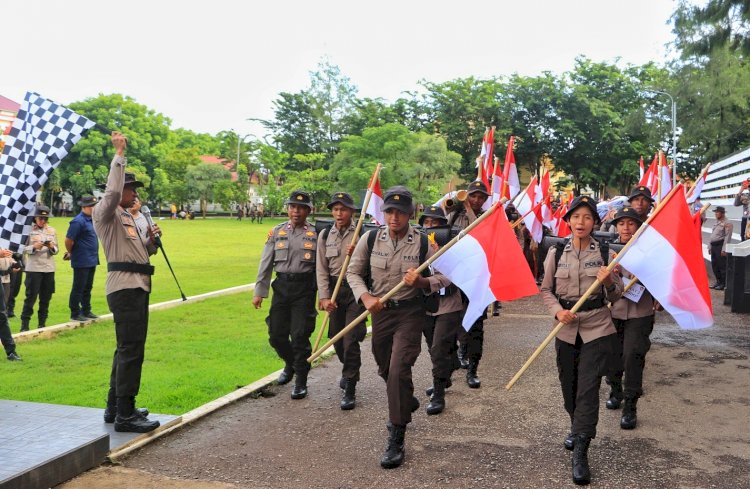 Kapolda NTT Lepas Keberangkatan Peserta Pembaretan Baja Angkatan 48 Ke Kecamatan Kupang Barat