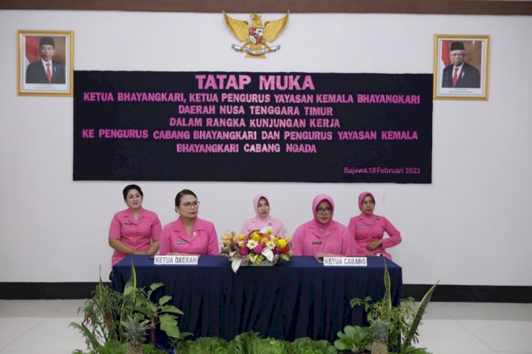 Tatap Muka dengan Pengurus Bhayangkari Cabang Ngada, Ketua Bhayangkari Daerah NTT Minta Anggotanya Bijak dalam Bermedsos