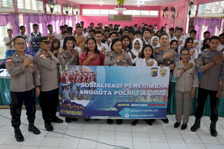 Supervisi di Polres Sumba Timur, Biro SDM Polda NTT Sosialisasi Penerimaan Anggota Polri di Sekolah