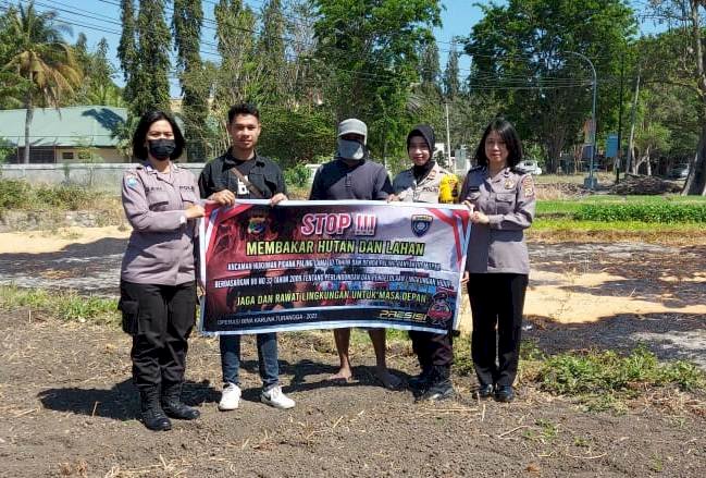 Operasi Bina Karuna Turangga 2023: Polda NTT Sosialisasi Stop Membakar Hutan dan Lahan di Kota Kupang