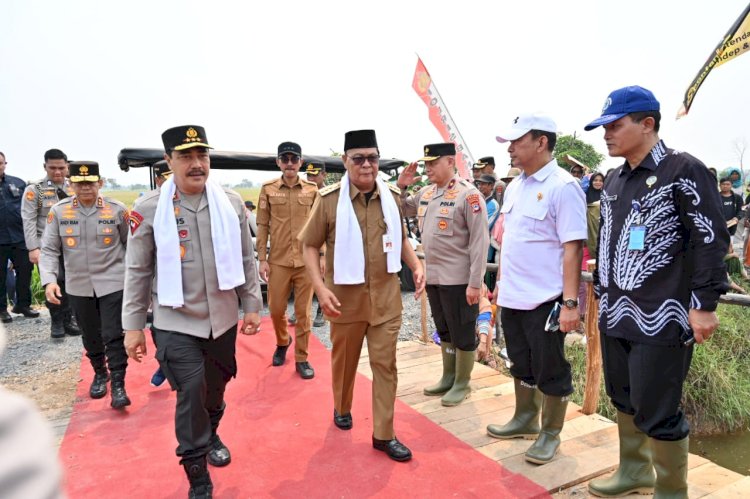 Antisipasi Dampak El Nino, Wakapolri Panen dan Tanan Padi di Desa Penggalaman Kalsel