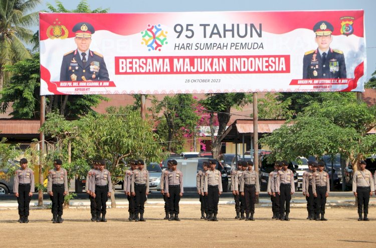 Dengan Semangat Kolaborasi, Polda NTT Gelar Upacara Peringatan Hari Sumpah Pemuda ke-95 tahun 2023