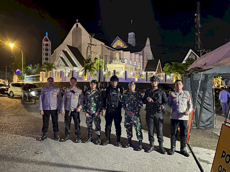 Polda NTT dan TNI Diterjunkan untuk Pengamanan Ibadah Malam Natal di Kota Kupang