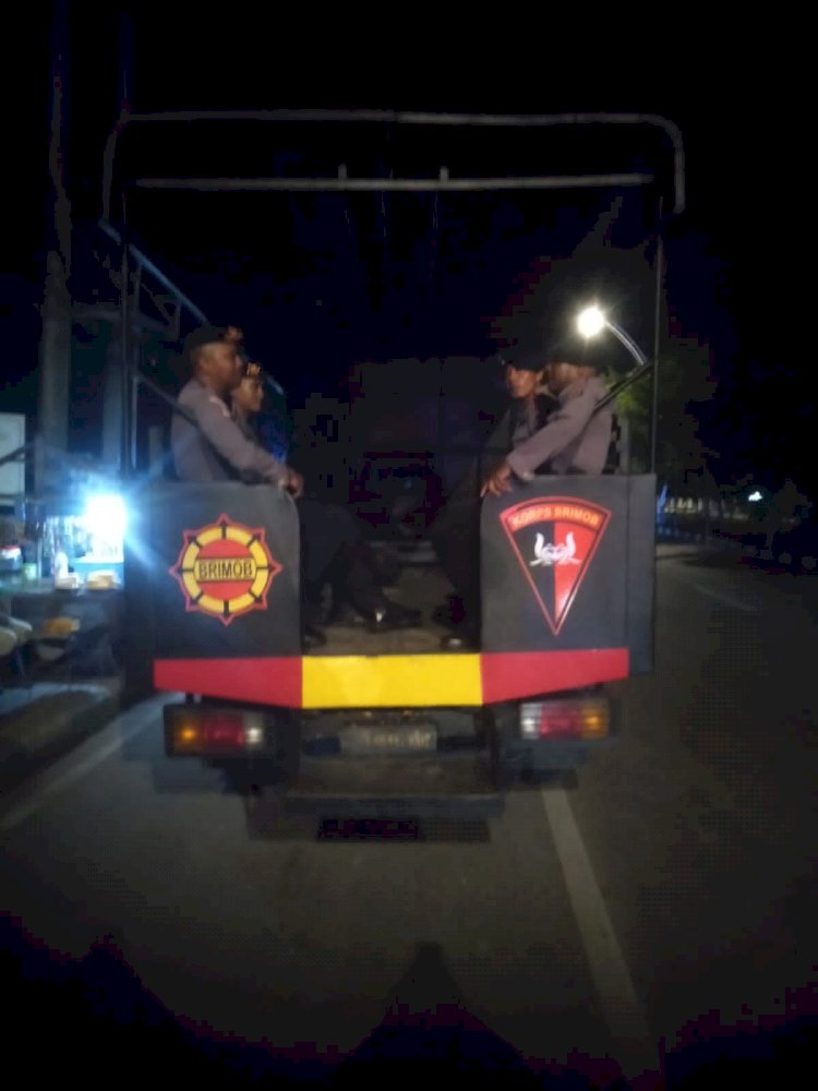 Patroli Cipta Kondisi Satgas Tindak Operasi Mantap Brata Turangga di Kota Kupang