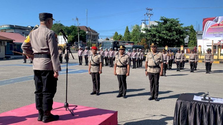 Polres Sumba Barat Gelar Upacara Pelantikan dan Serah Terima Jabatan Kasat Reskrim dan Kapolsek Umbu Ratu Nggay