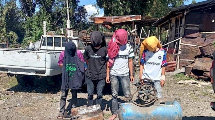 Komplotan Remaja Ditangkap Buser Polres Ngada Usai Curi Kompresor di Cafe Bajawa