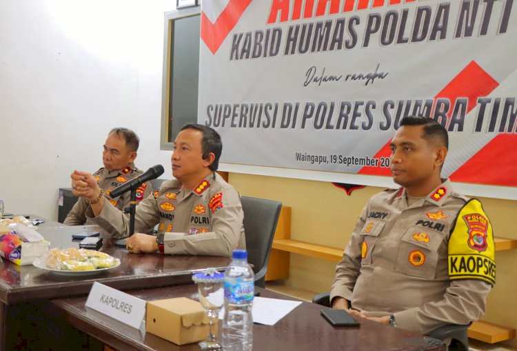 Supervisi di Polres Sumba Timur, Kabidhumas Polda NTT : Tingkatkan Potensi Kehumasan