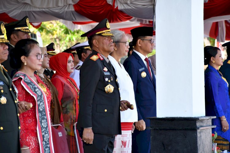 Kapolda NTT Hadiri Upacara Peringatan HUT ke-79 TNI di Mako Lantamal VII Kupang