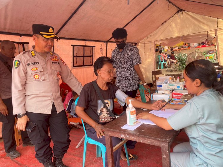 Polda NTT Pastikan Kesehatan dan Dukungan Mental bagi Pengungsi Gunung Lewotobi