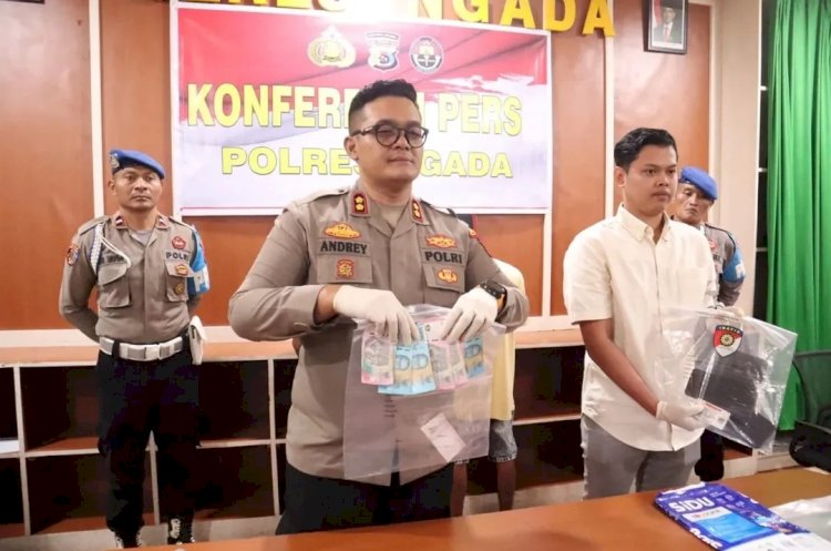 Polres Ngada Tangkap Dua Pelaku Pembuat dan Pengedar Uang Palsu di Jerebuu