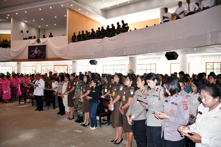 Suara Harmoni TNI-Polri dan Kejaksaan Iringi Ibadah Paskah Oikumene Polda NTT 2025
