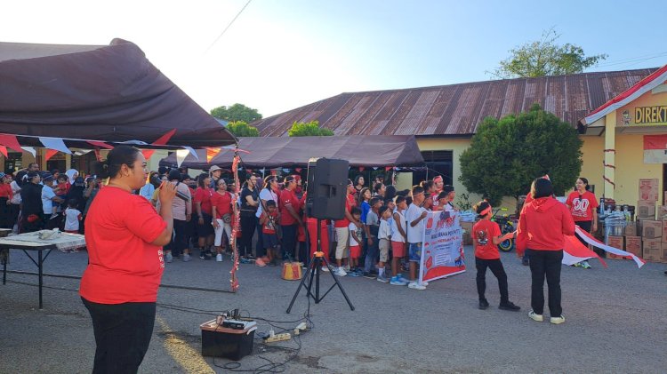 Semarak Jalan Sehat Warga Asrama Polda NTT: Meriahkan HUT ke-80 RI dengan Penuh Kebersamaan