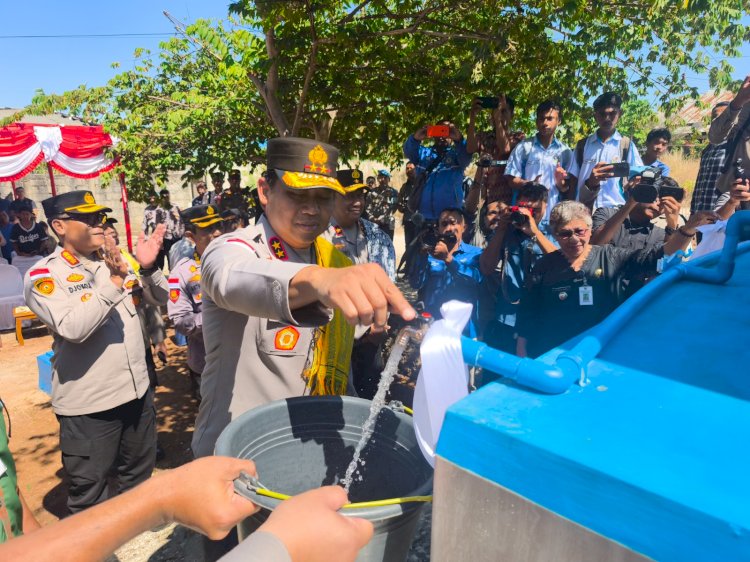 Wujud Kepedulian, Polda NTT Hadirkan Sumur Bor sebagai Sumber Air Bersih Baru