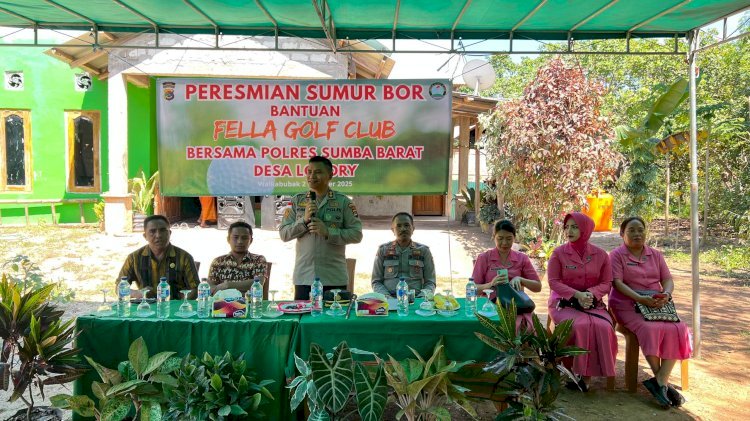 Polres Sumba Barat Resmikan Sumur Bor di Desa Lokory, Lanjutkan Program Kapolda NTT