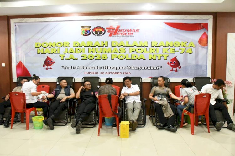 HUT ke-74 Humas Polri, Polda NTT dan Polres Jajaran Gelar Donor Darah Serentak: Wujud Polisi Humanis Harapan Masyarakat