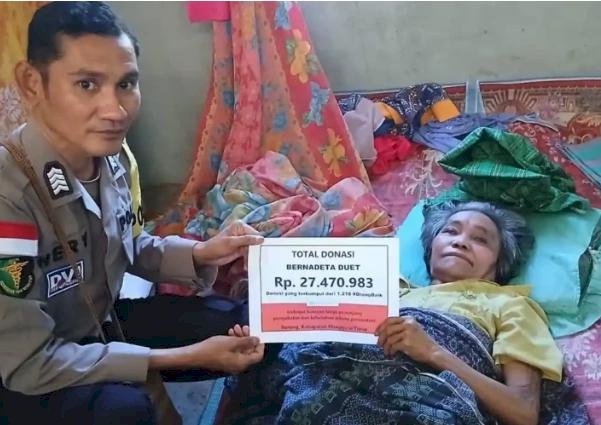 Bripka Heribertus Tena Bantu Warga Stroke di Borong Rp27 Juta, Aksi Sosial Ini Dapat Apresiasi Kapolda NTT