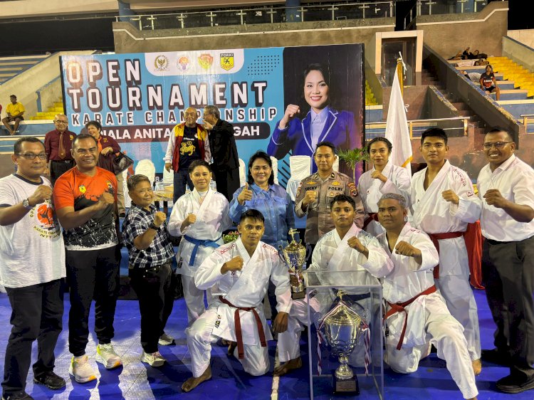 Atlet Karate Polda NTT Borong Medali di Open Turnamen Piala Anita Jakoba Gah 2025
