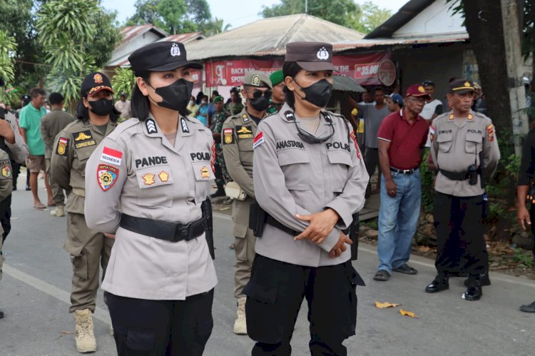 Polres Belu Amankan Eksekusi Tanah, Dua Petugas Terluka Akibat Lemparan Massa