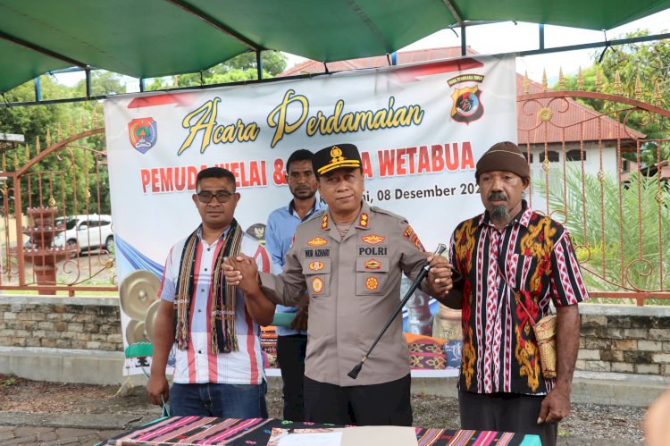 POLRES ALOR FASILITASI PERDAMAIAN PEMUDA WETABUA–WELAI BARAT, SUASANA KAMTIBMAS KEMBALI KONDUSIF